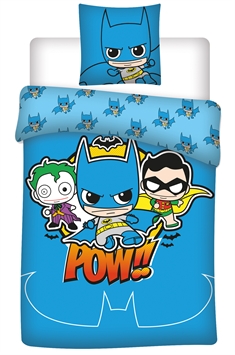 Junior sengetøj 100x140 cm - Batman DC Pop sengesæt junior - Vendbart design - 100% bomuld